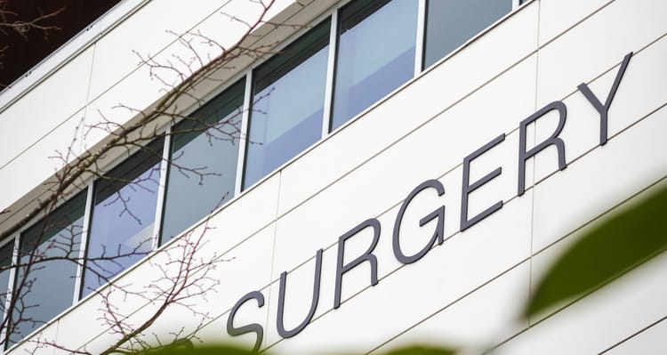 A picture of the outside of a medical building for TabooLit Erotica